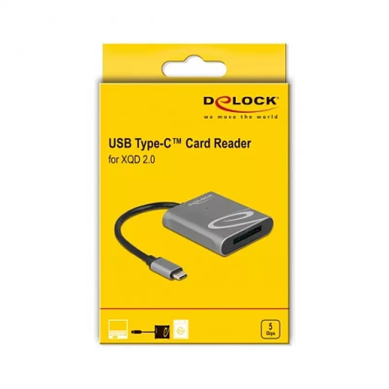 Lettore di schede DeLOCK 91741 USB 3.2 Gen 1 Type-C nero grigio