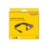 Hub USB DeLOCK 4 porte USB 2.0 con cavo USB Type-C su 3 x USB-A femmina + 1 x USB-C maschio