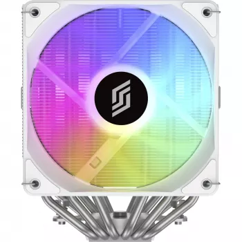 Dissipatore CPU Silentware Titan RGB White, dissipatore ad aria dual-tower, 265 W TDP, 2× ventole PWM ARGB da 120 mm
