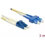 Cavo in fibra ottica DeLOCK 84801 2x LC 2x SC OS2 3 m giallo