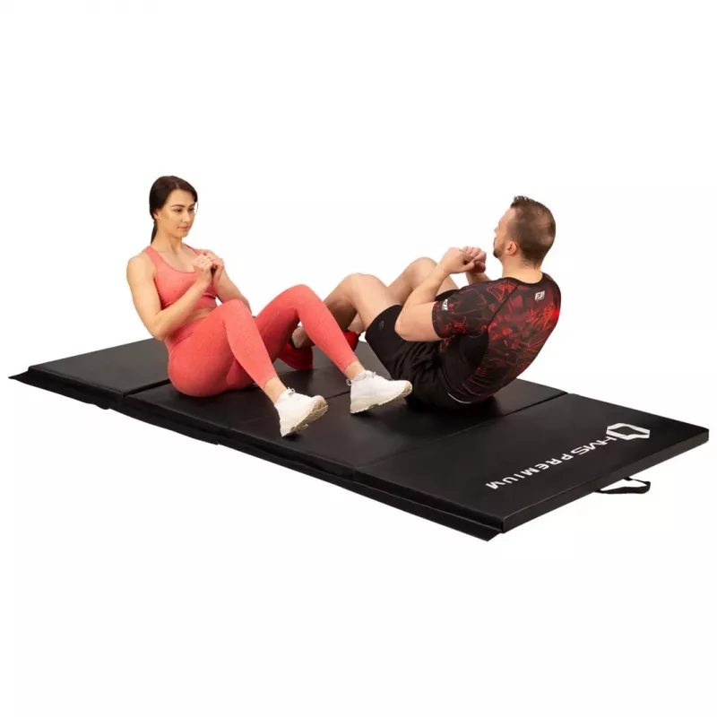 Tappetino ginnastica pieghevole nero HMS Premium MGS01