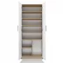 Armadio portadocumenti OLIV 2D 74x35x180 cm, rovere Sonoma/bianco