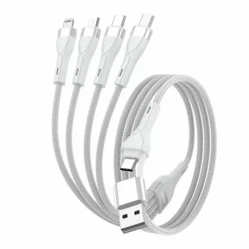 4smarts 541024 Cavo USB 1,2 m USB A/USB C USB C/Micro USB-A/Lightning bianco (541024)