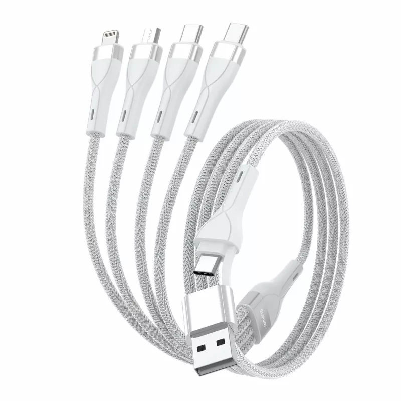 4smarts 541024 Cavo USB 1,2 m USB A/USB C USB C/Micro USB-A/Lightning bianco (541024)