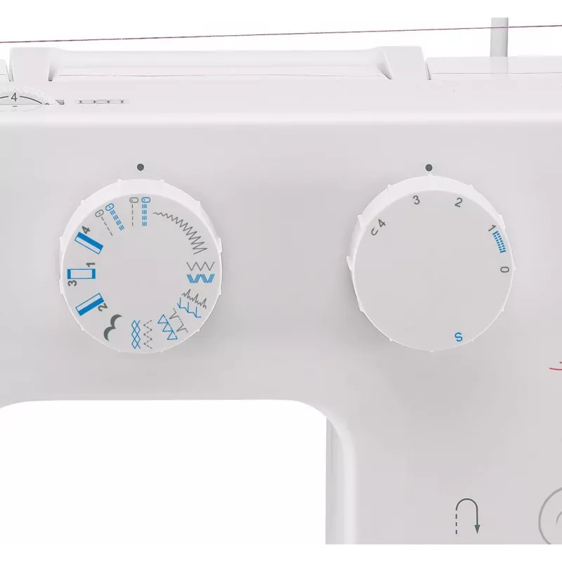 Macchina per cucire automatica SINGER Promise 1412 — elettrica, 12 punti integrati, selettore rotante, bianca