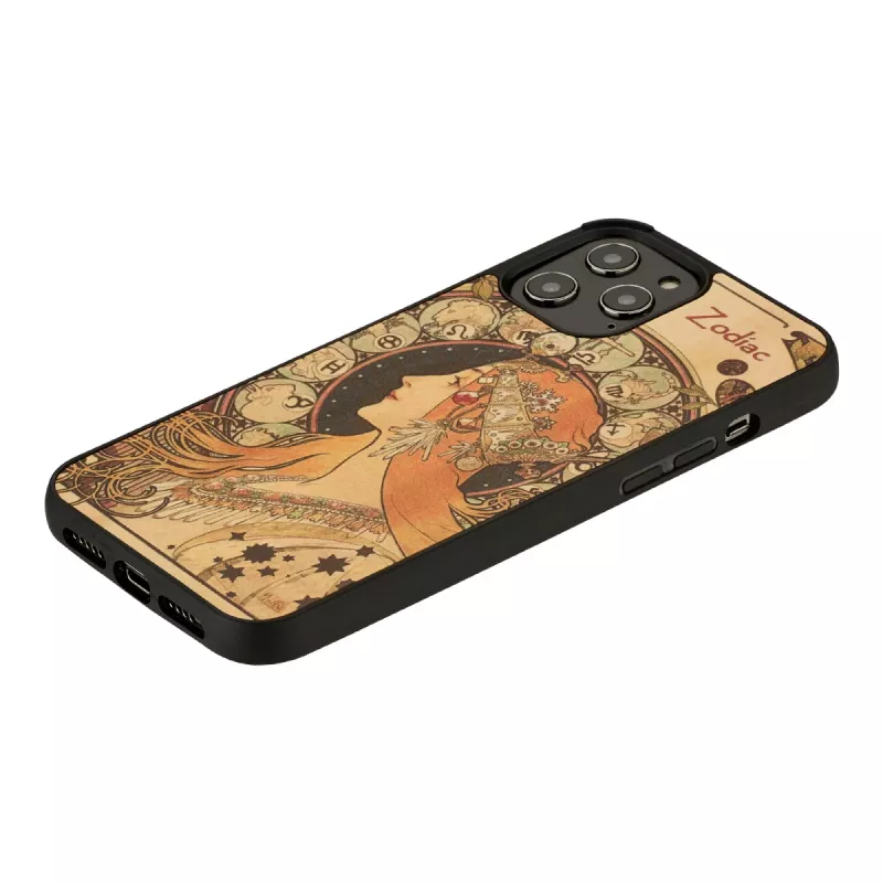 Custodia per cellulare Man and Wood per iPhone 12 / 12 Pro — Zodiac nero