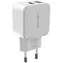 nevox caricabatterie USB PD Type-C + USB QC 3.0 30 Watt bianco (2009)