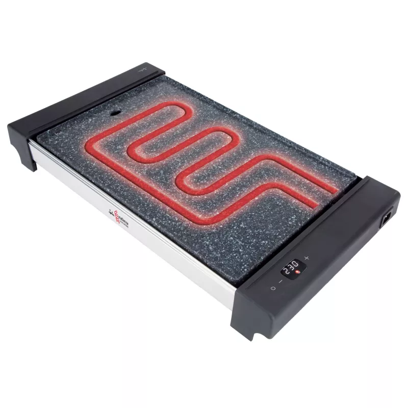Griglia a contatto Jata JEGR3000 — rettangolare 480×320 mm, 2700 W, comandi touch, nera