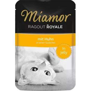 Cibo umido per gatti Miamor Ragout Royale in gelatina 100 g — pollo, gatti adulti, sacchetto