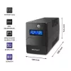 Qoltec Monolith UPS doppia conversione Online 0,65 kVA 360 W 2 prese AC