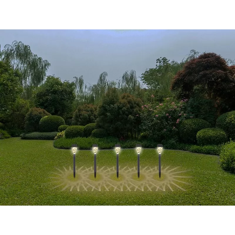Set lampade solari da esterno Beper P207ILO050 – 5 lampade impermeabili per giardino e vialetto