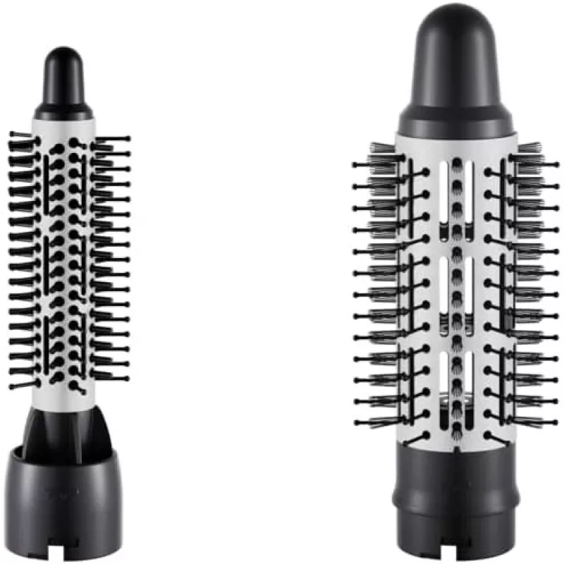 Spazzola ad aria calda Rowenta Express Style CF6320F0 calda nero argento per tutte le lunghezze di capelli