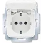 BUSCH JAEGER 20 EUKB-214 - CEE 7/3 - 2P+E - bianco - 250 V - 16 A - 71 mm