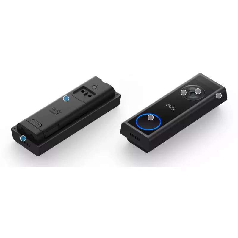 Videocitofono Eufy C31 2K con supporto microSD, 2560×1440, 6500 mAh, con filo e senza fili, nero