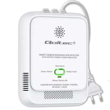 Rilevatore CO QOLTEC 52576 – Sensore monossido di carbonio, allarme 85 dB