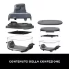 Ninja CRISPi Single 3,8 L 1700 W friggitrice ad aria blu, grigio, trasparente