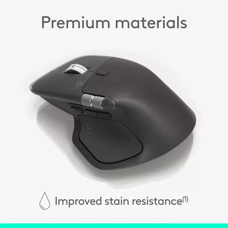Logitech MX Master 4 for Business mouse – wireless + Bluetooth, 8000 DPI, grafite | Logitech