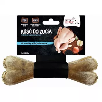 Osso da masticare naturale al tacchino per cani SYTA MICHA 13,5 cm — snack per l'igiene dentale per cani adulti, senza glutine e conservanti