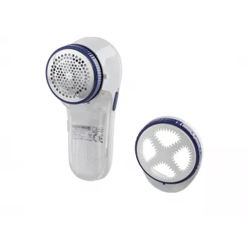 Rasafilo Leifheit 80029 – rimuovi pelucchi a batteria, 3 V, utilizza 2 batterie, blu/bianco
