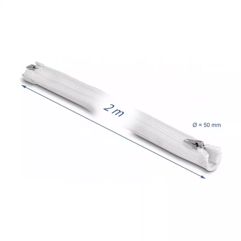Guaina intrecciata DeLOCK 20829 2 m x 50 mm bianco