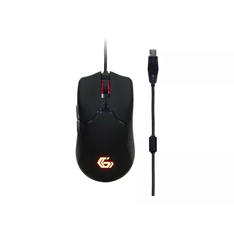 Gembird GGS-UMGL4-01 Phantom kit gaming 4 in 1 retroilluminato (tastiera, mouse, cuffie, tappetino per mouse), cablato USB, layout US, nero