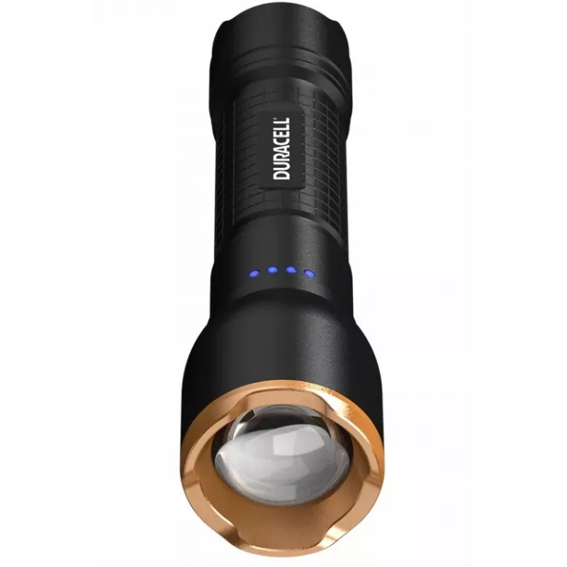 Torcia Duracell DF2500R — nera, torcia a mano ricaricabile