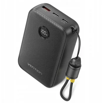 Caricabatterie portatile Vention FKBB0-C 20000 mAh powerbank, 1x USB-A + 2x USB-C, nero