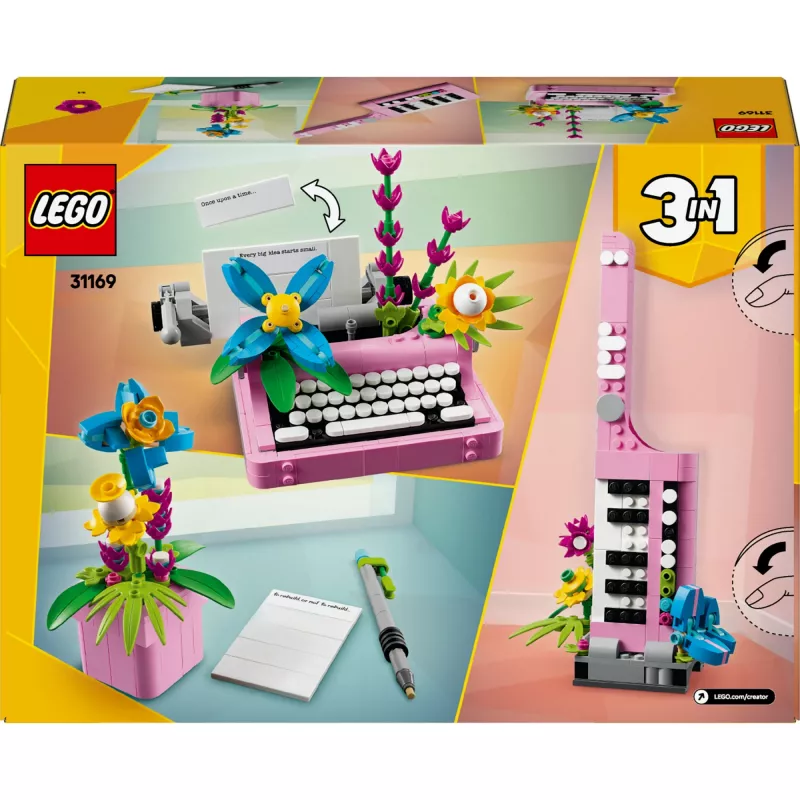 LEGO CREATOR 3in1 31169 Macchina da scrivere con fiori