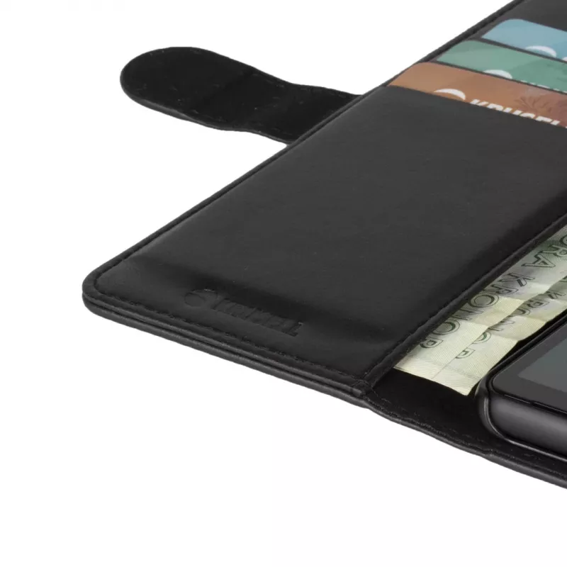 Portafoglio per telefono Krusell per Apple iPhone 12 Pro Max – nero, custodia folio con porta carte
