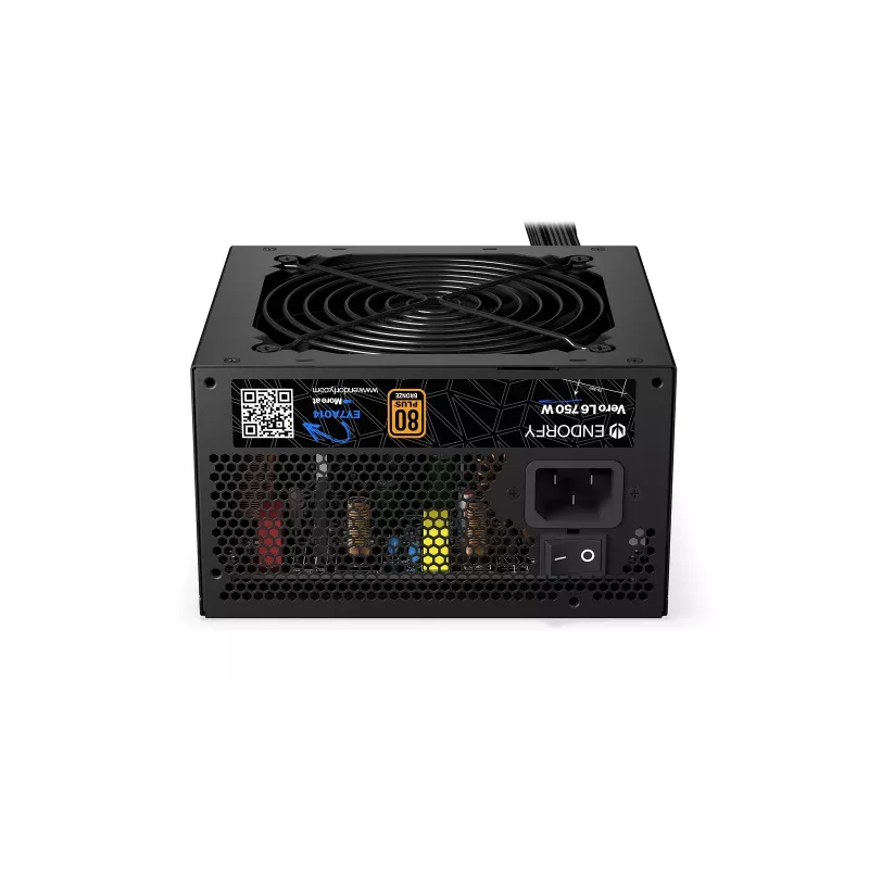 Alimentatore ENDORFY Vero L6 750 W, 24 pin ATX, 80 PLUS Bronze, ventola 120 mm, nero