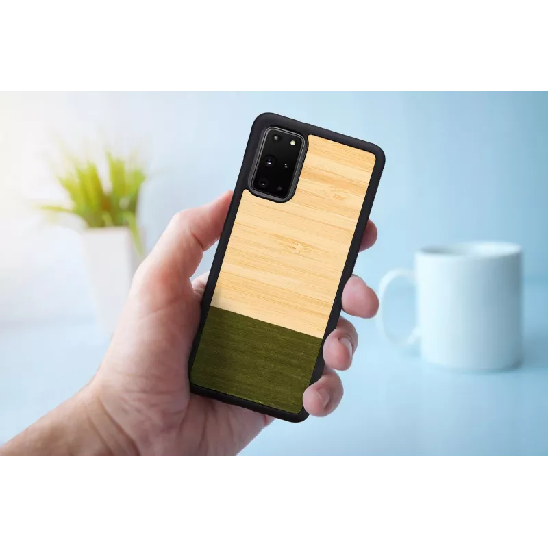 Custodia per cellulare Man and Wood per Samsung Galaxy S20+ – bambù, forest nero
