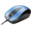 Mouse USB con cavo, 4 tasti, ottico, simmetrico, blu
