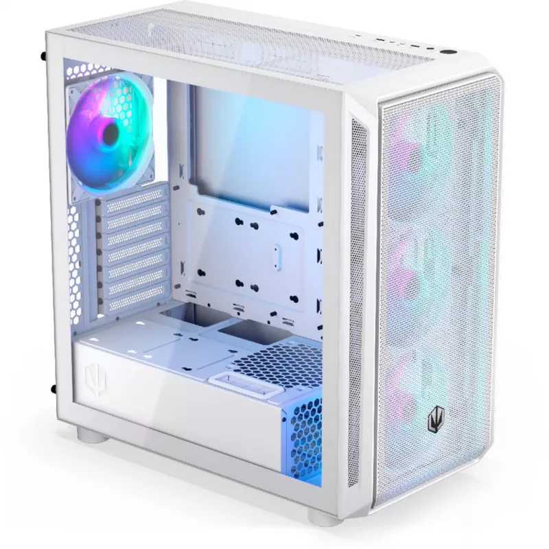 Case PC Endorfy Arx 700 ARGB, Midi-Tower, ATX, vetro temperato - con 4 ventole ARGB da 140 mm, bianco (EY2A017)