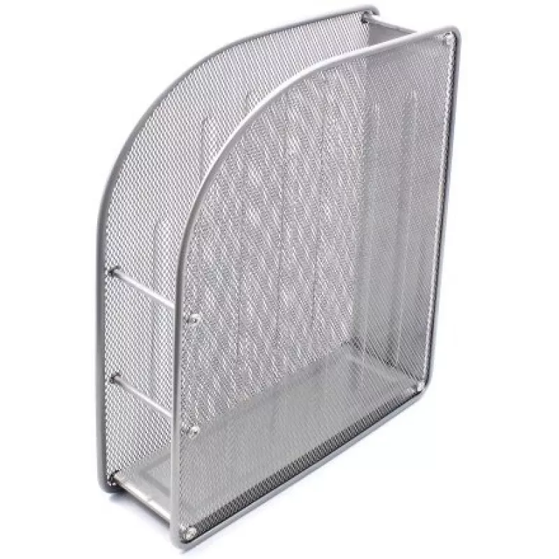 Portadocumenti verticale FORPUS FO30559, lamiera forata, altezza 7 cm, argento