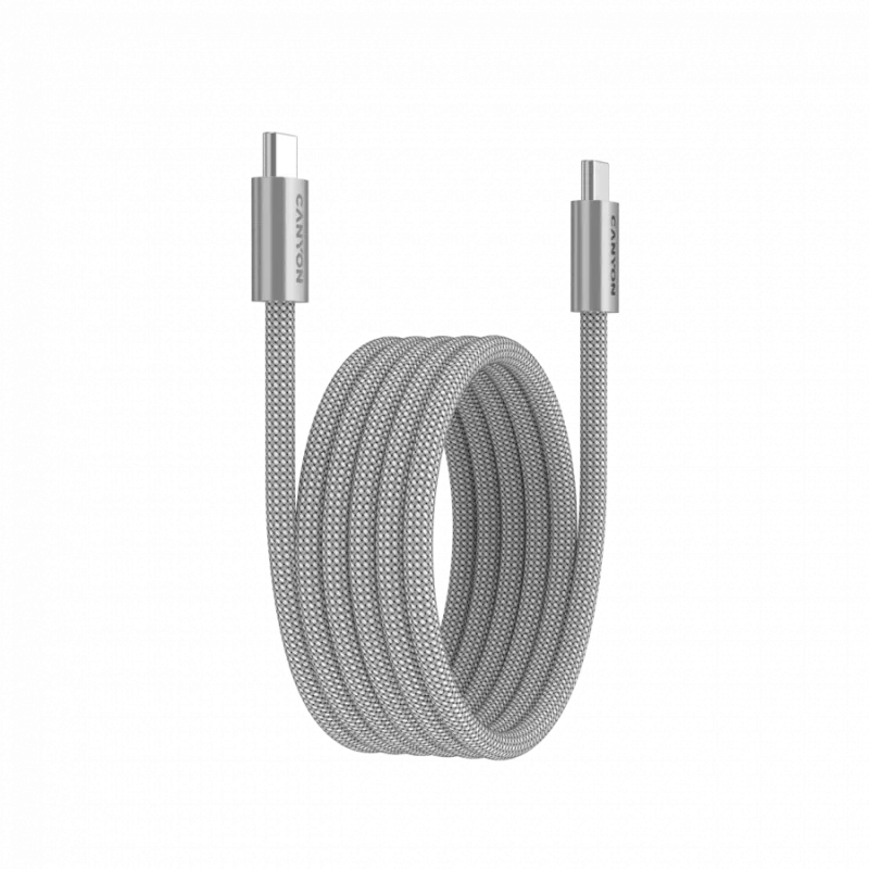 CANYON Cavo OnWire 60MG C-C 60W Magnetico Intrecciato 1m Grigio chiaro