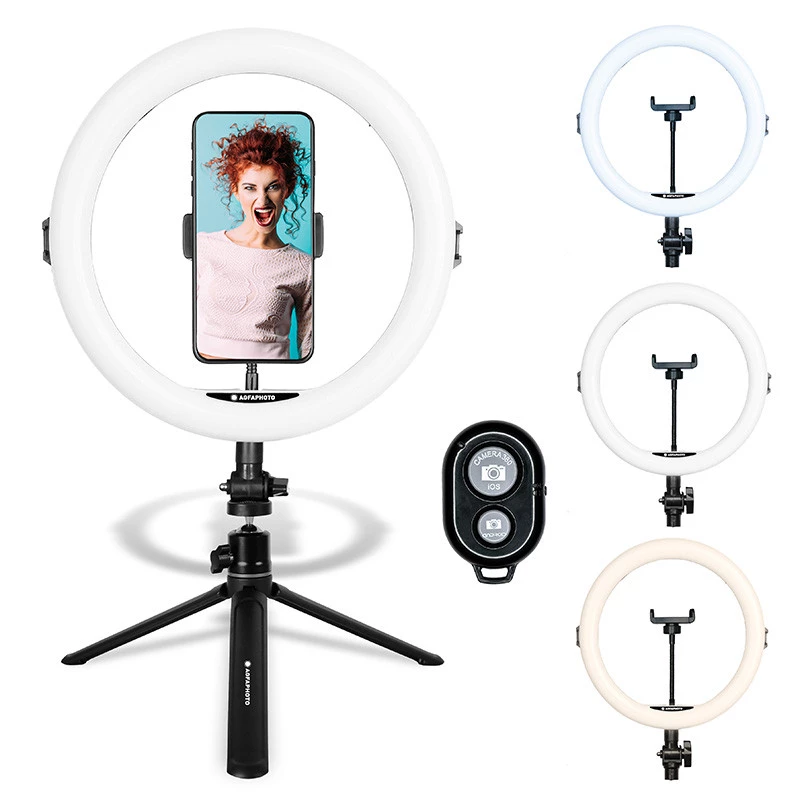 Agfa Arl11 Ring Light 120 LED Ring Vlog + treppiede + telecomando