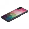 Custodia per smartphone iKins per iPhone XR — design fiori d'acqua, nero