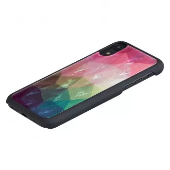 Custodia per smartphone iKins per iPhone XR — design fiori d'acqua, nero