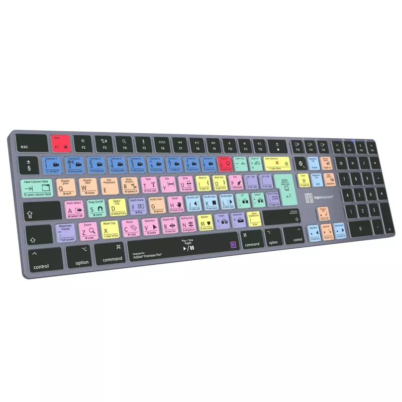Logickeyboard LKB-PPROCC-TM-UK Adobe Premiere Pro CC Titan tastiera, layout UK, Mac