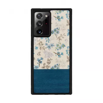Custodia per cellulare man and wood per Samsung Galaxy Note 20 Ultra — fiore blu su nero
