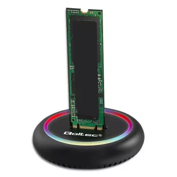 Docking station per SSD M.2 Qoltec 52275, SATA/NVMe, USB-C