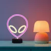 Lampada da tavolo MANTA SNL86PK Style Neon Lights UFO rosa – lampada neon decorativa rosa