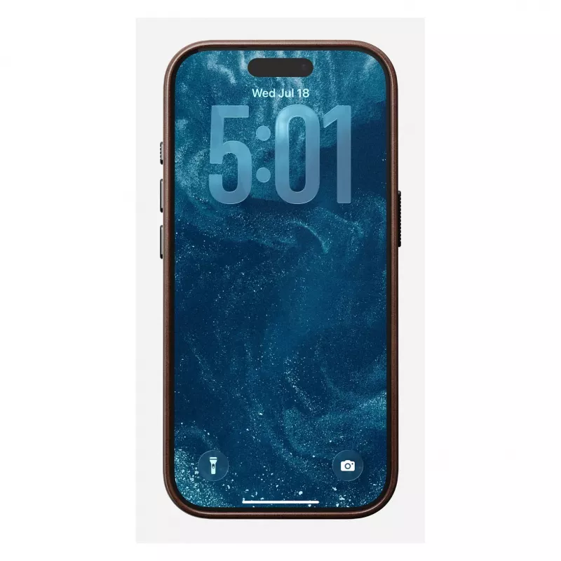 Custodia per cellulare Nomad Traditional Leather Case per iPhone 17 Pro, pelle-microfibra, adatta per 6,3