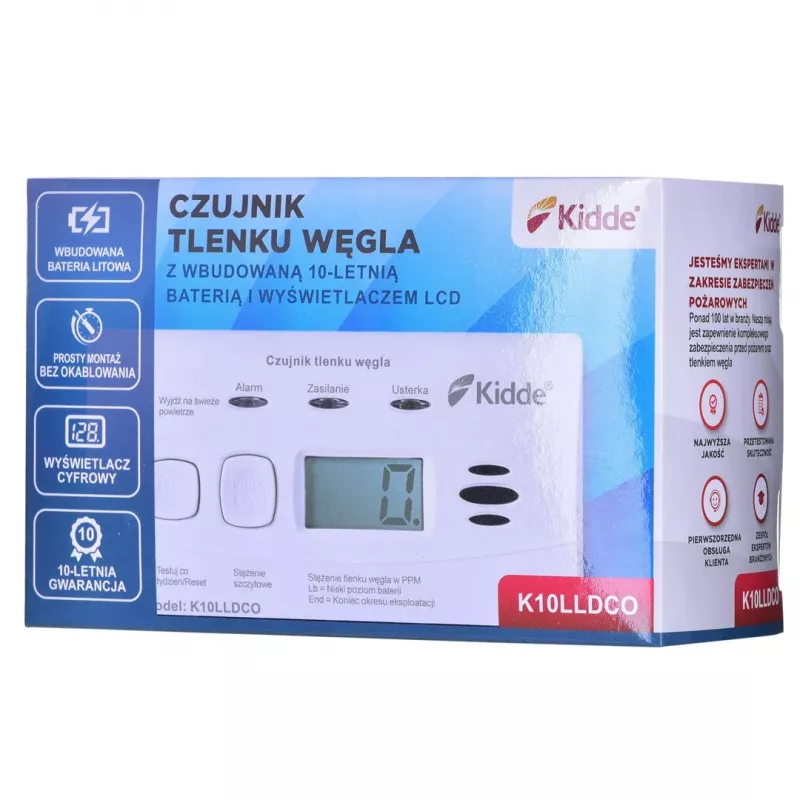 K10LLDCO KIDDE rilevatore di monossido di carbonio e monossido di carbonio