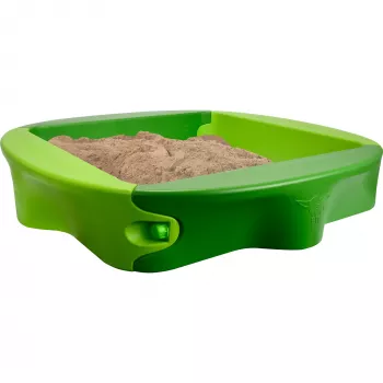 Sabbiera Simba-Dickie BIG 800056733, plastica, 1380×1380 mm, panche integrate, verde