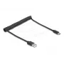 Cavo USB DeLOCK USB 2.0 0,75 m USB A USB C nero 90368