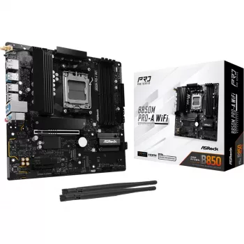 Scheda madre ASRock B850M Pro-A WiFi micro ATX – AMD B850, socket AM5, DDR5, 4x DIMM, 256 GB, Wi-Fi, LAN 2,5 Gb