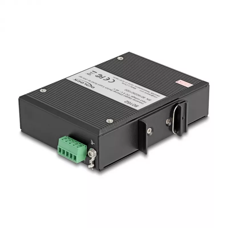 Switch Ethernet DELOCK 80162 — 5 porte Gigabit RJ45 per montaggio su guida DIN