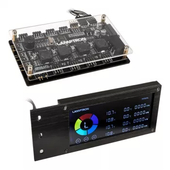 Controller ventole e LED RGB Lamptron SM436 PCI, nero