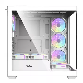 Case per computer Darkflash DS900 (bianco) + 7 ventole ARGB